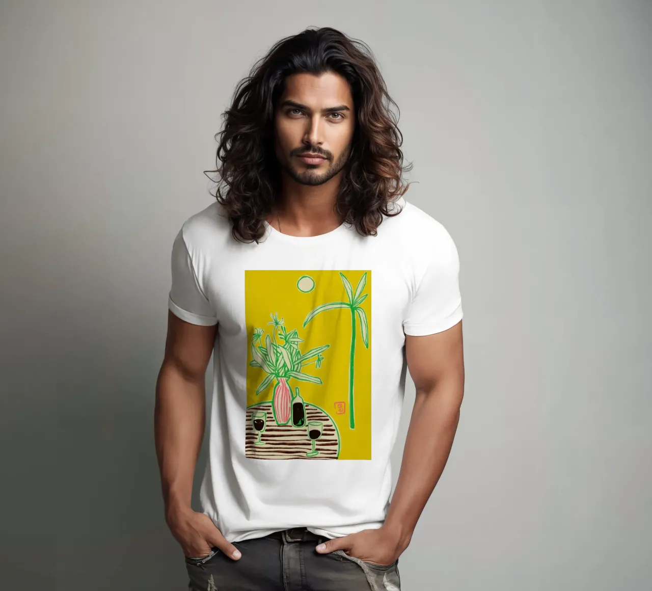Conversation By The Sea t-shirt da Sandra Poliakov