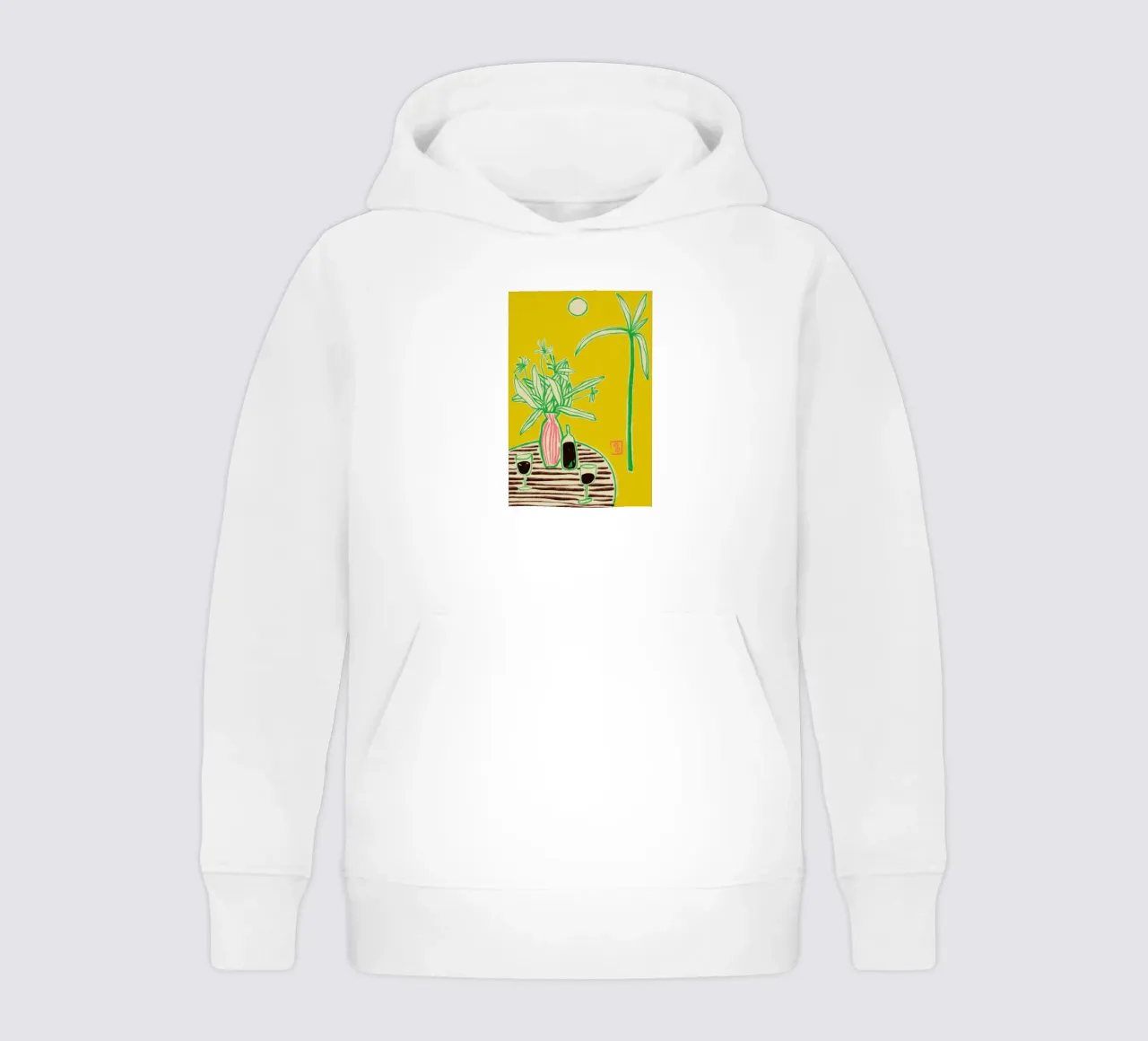 Conversation By The Sea felpa bambino con cappuccio da Sandra Poliakov