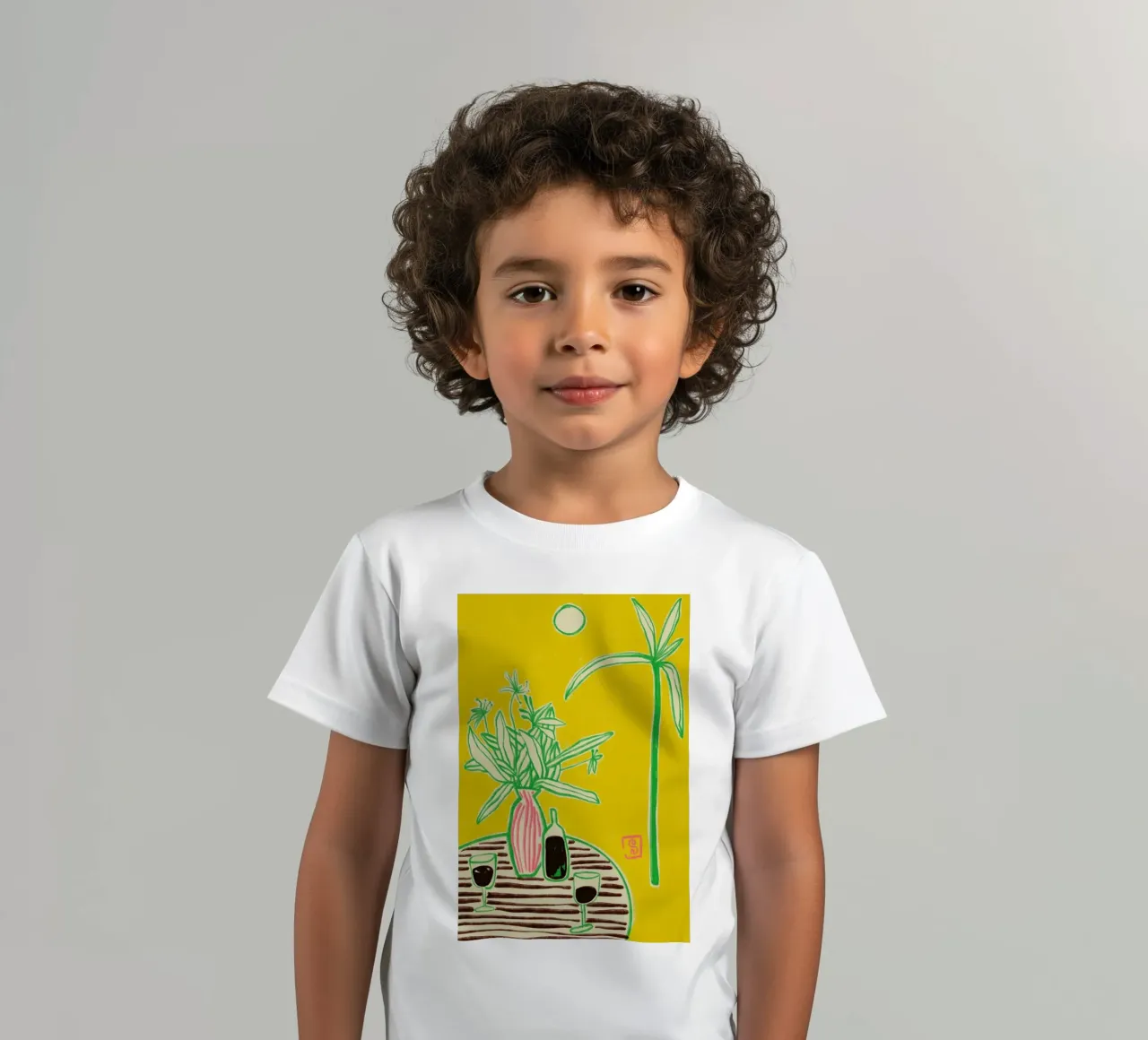Conversation By The Sea kids t-shirt by Sandra Poliakov