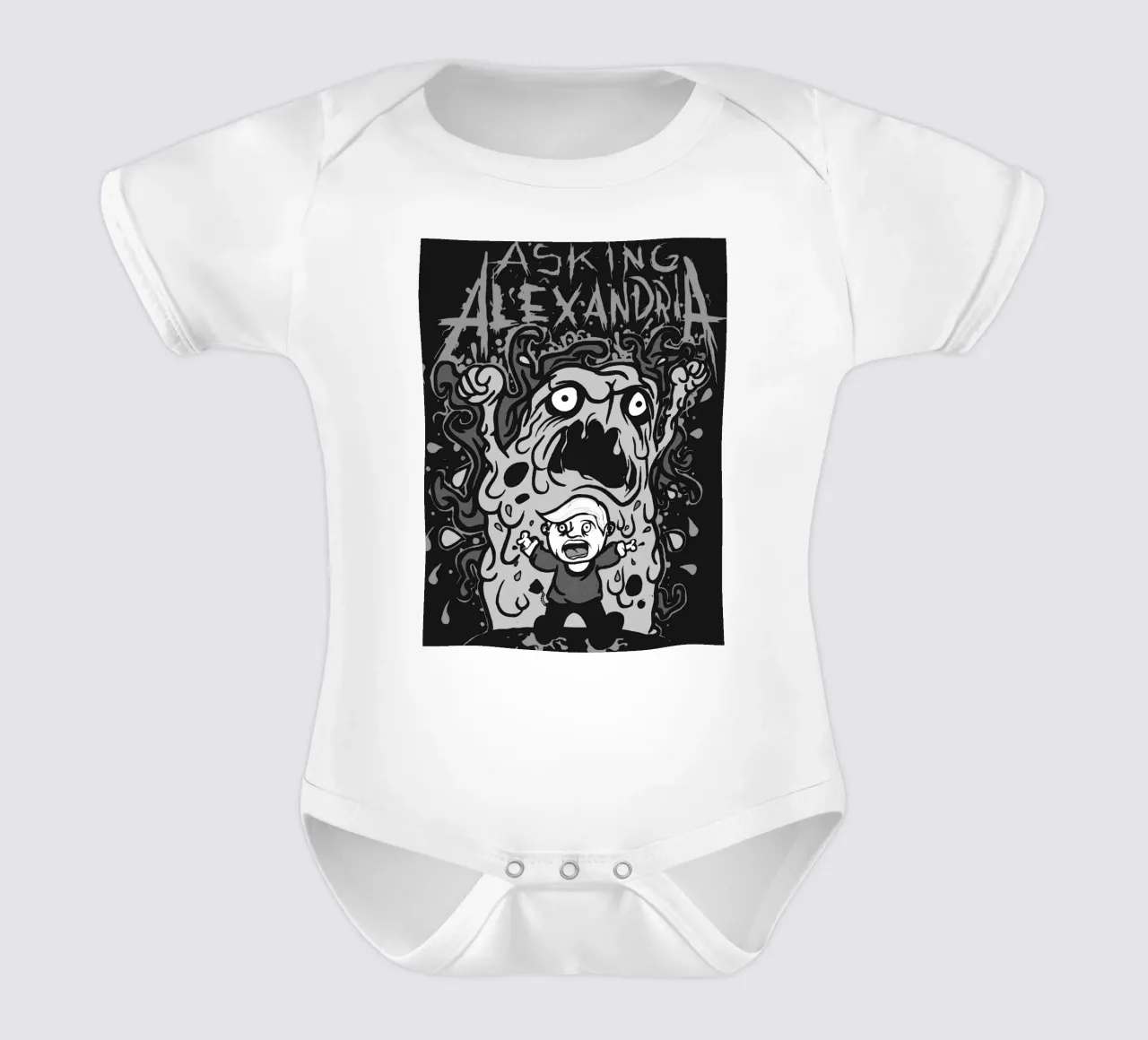 Asking Alexandria band art short-sleeve baby romper by vanhesling