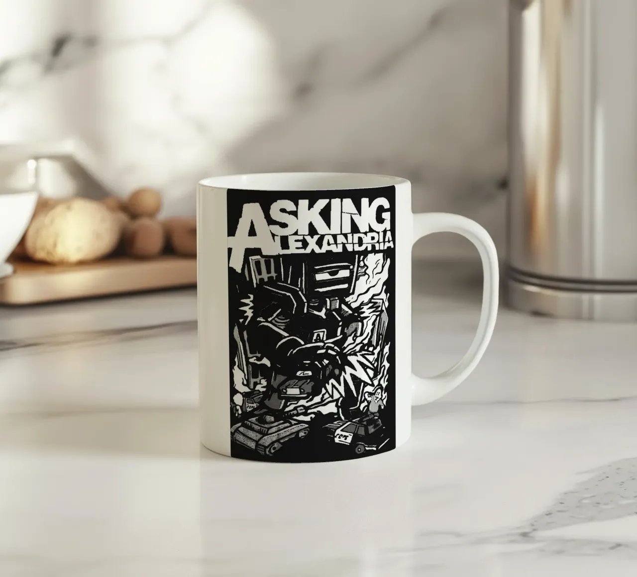 L'art du groupe Asking Alexandria mug en céramique de vanhesling
