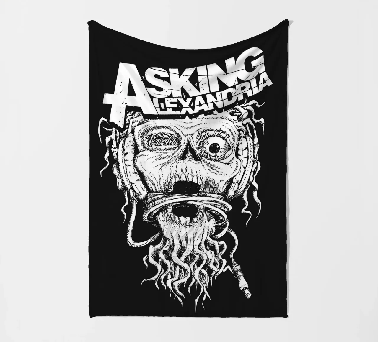 Asking Alexandria band art fleece blanket by vanhesling