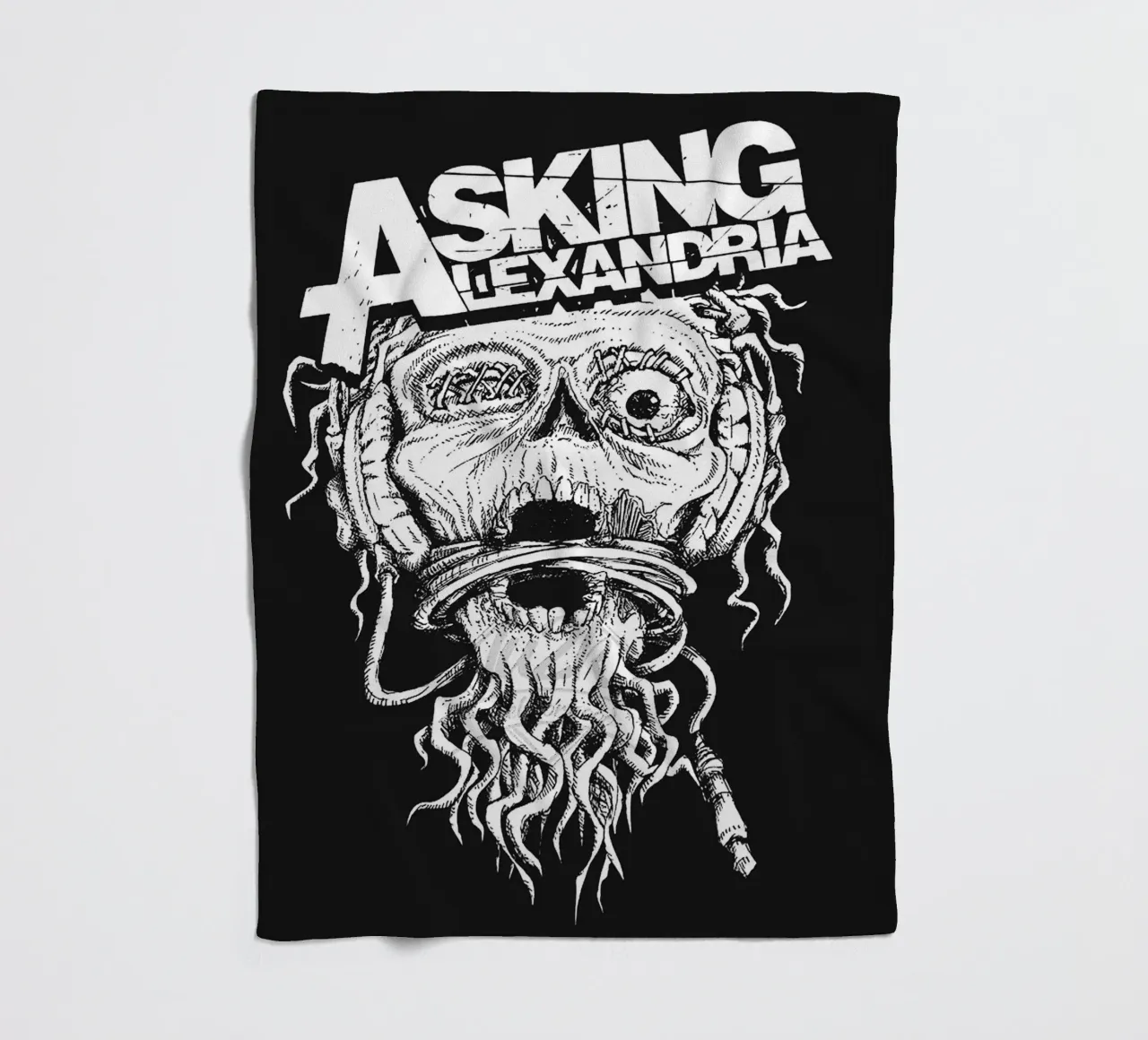 Asking Alexandria band art fleece blanket by vanhesling