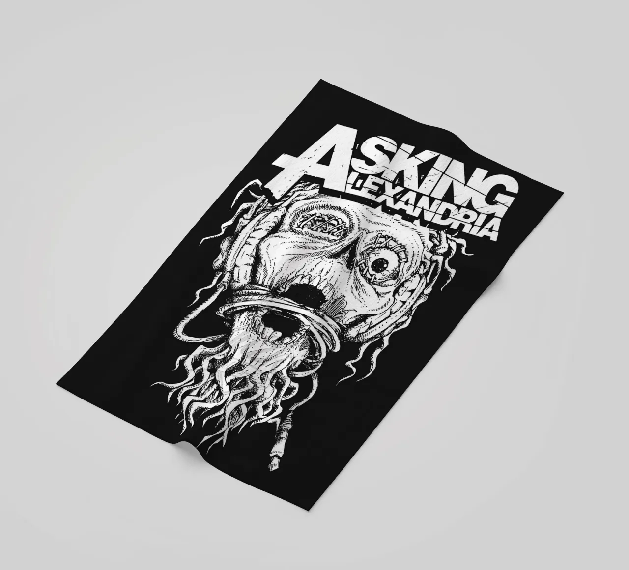 Asking Alexandria band art beach towel by vanhesling