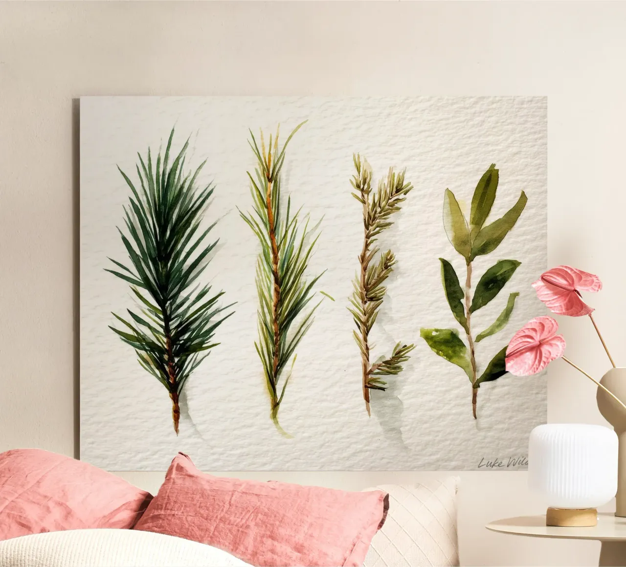 Quartetto Evergreen alluminio dibond da Luke Wilder Studio