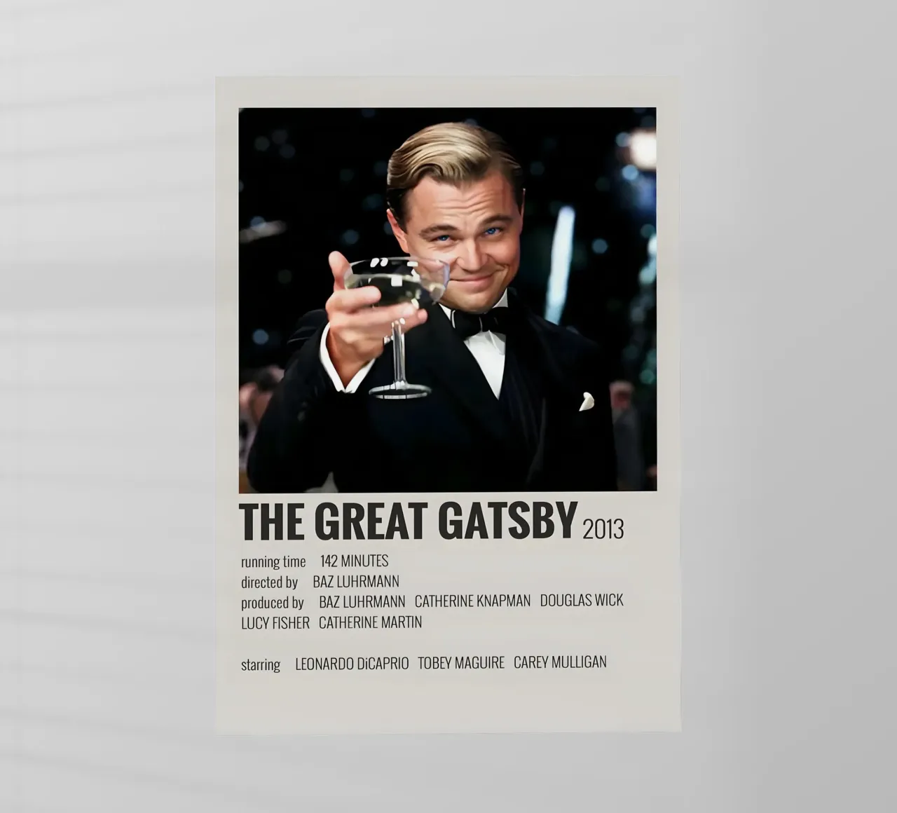 THE GREAT GATSBY 2013 pellicola backlit da MVFminimalist