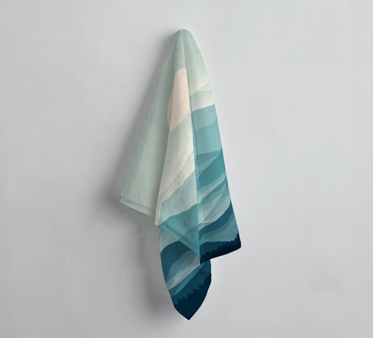 Een rustig blauw natuuruitzicht badhanddoek van Artistic-shop