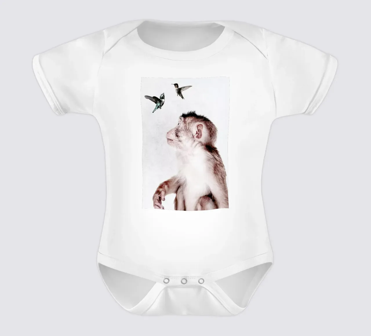 Little Monkey Kurzarm Babybody von Wouter Rikken