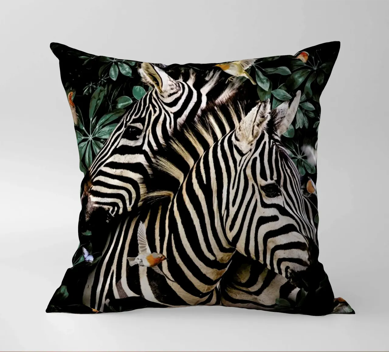 Zebra Couple decorative cushion by Wouter Rikken