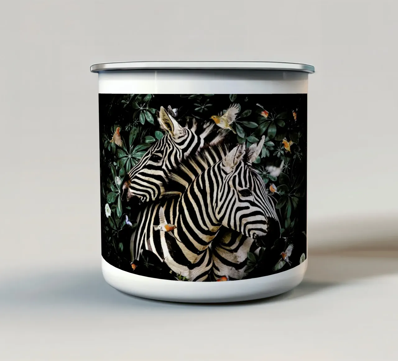 Zebra Couple tazza in smalto da Wouter Rikken