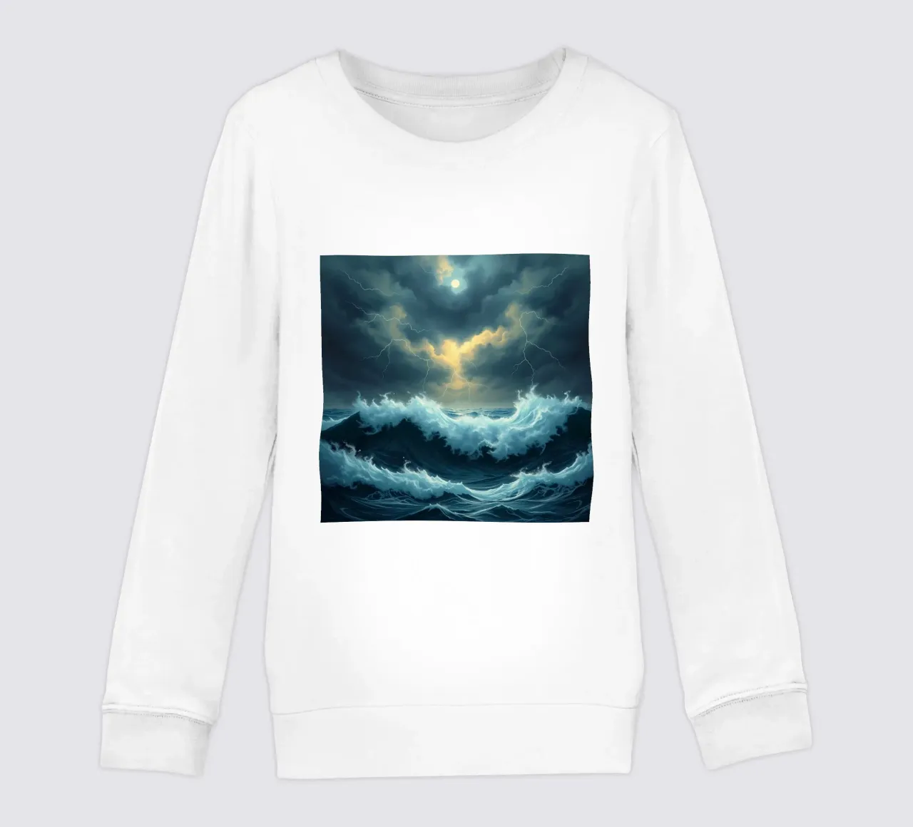 Un océan tempétueux sous un éclat céleste saisissant sweat enfant de Artistic-shop