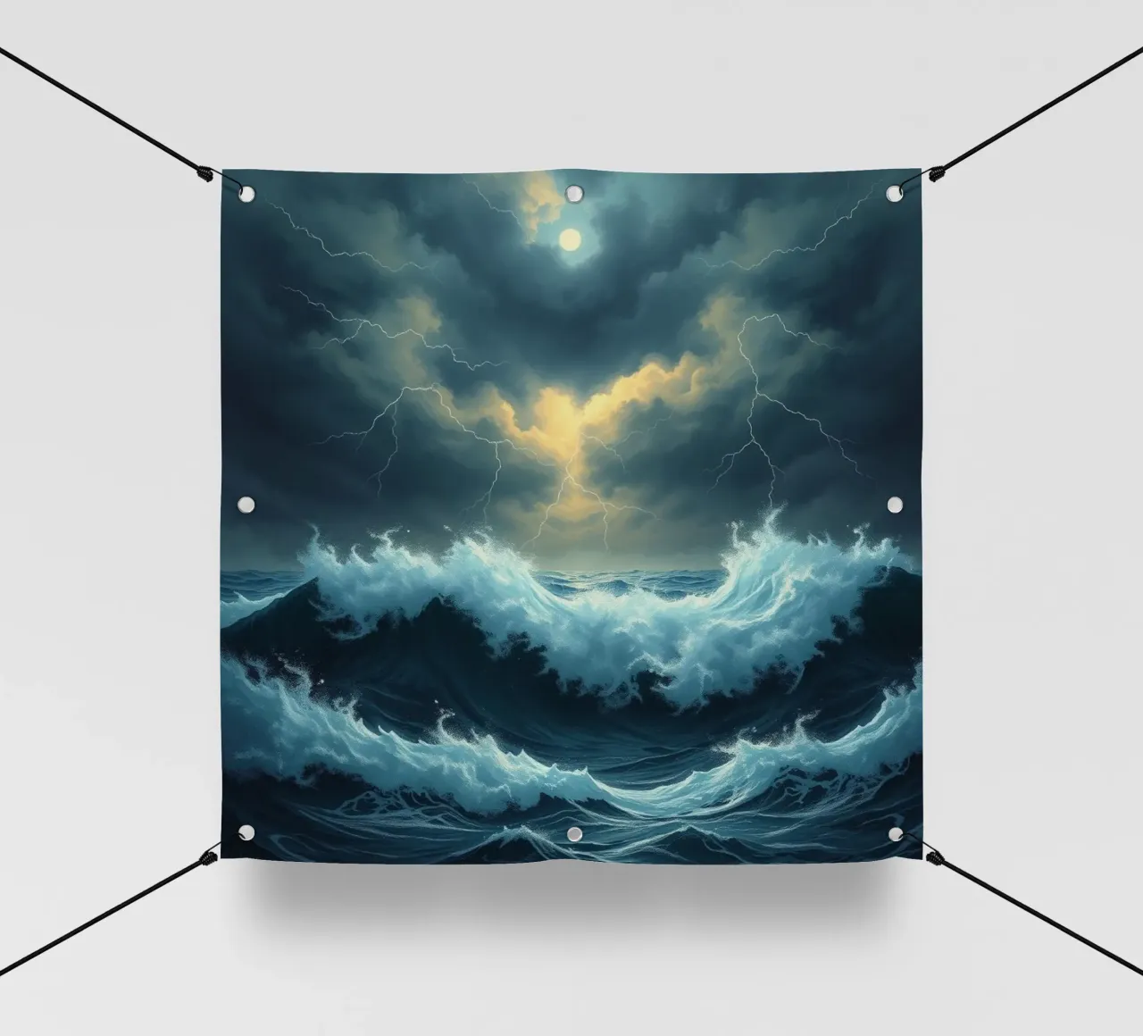 A Tempestuous Ocean Under a Striking Celestial Glow pvc cover by Artistic-shop