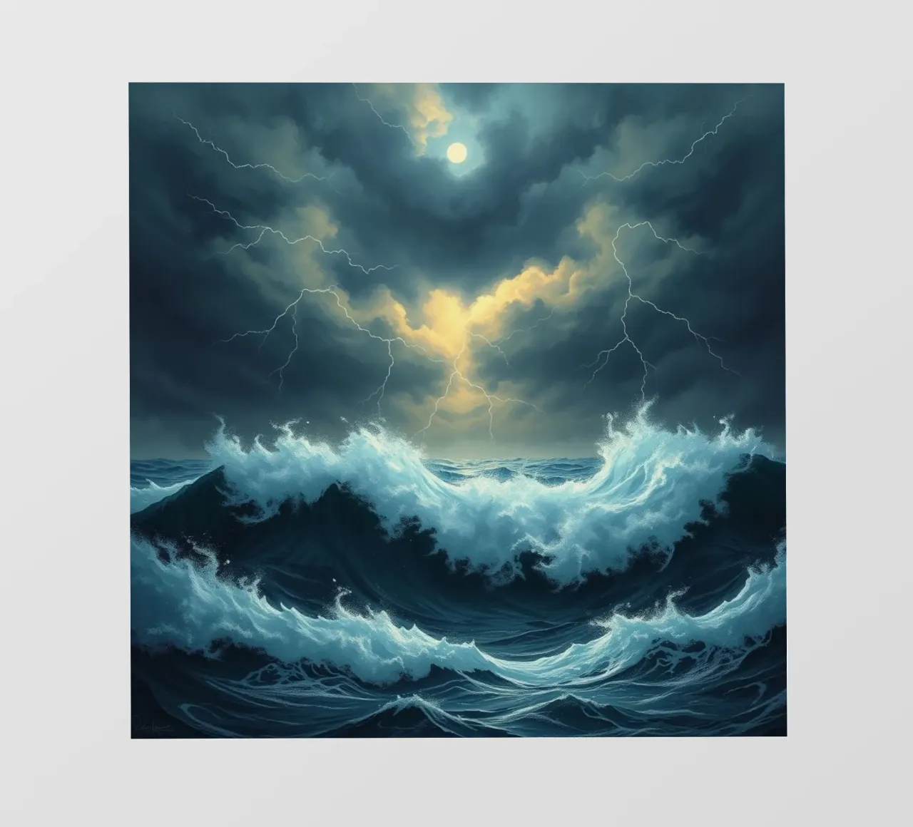 A Tempestuous Ocean Under a Striking Celestial Glow pvc cover by Artistic-shop