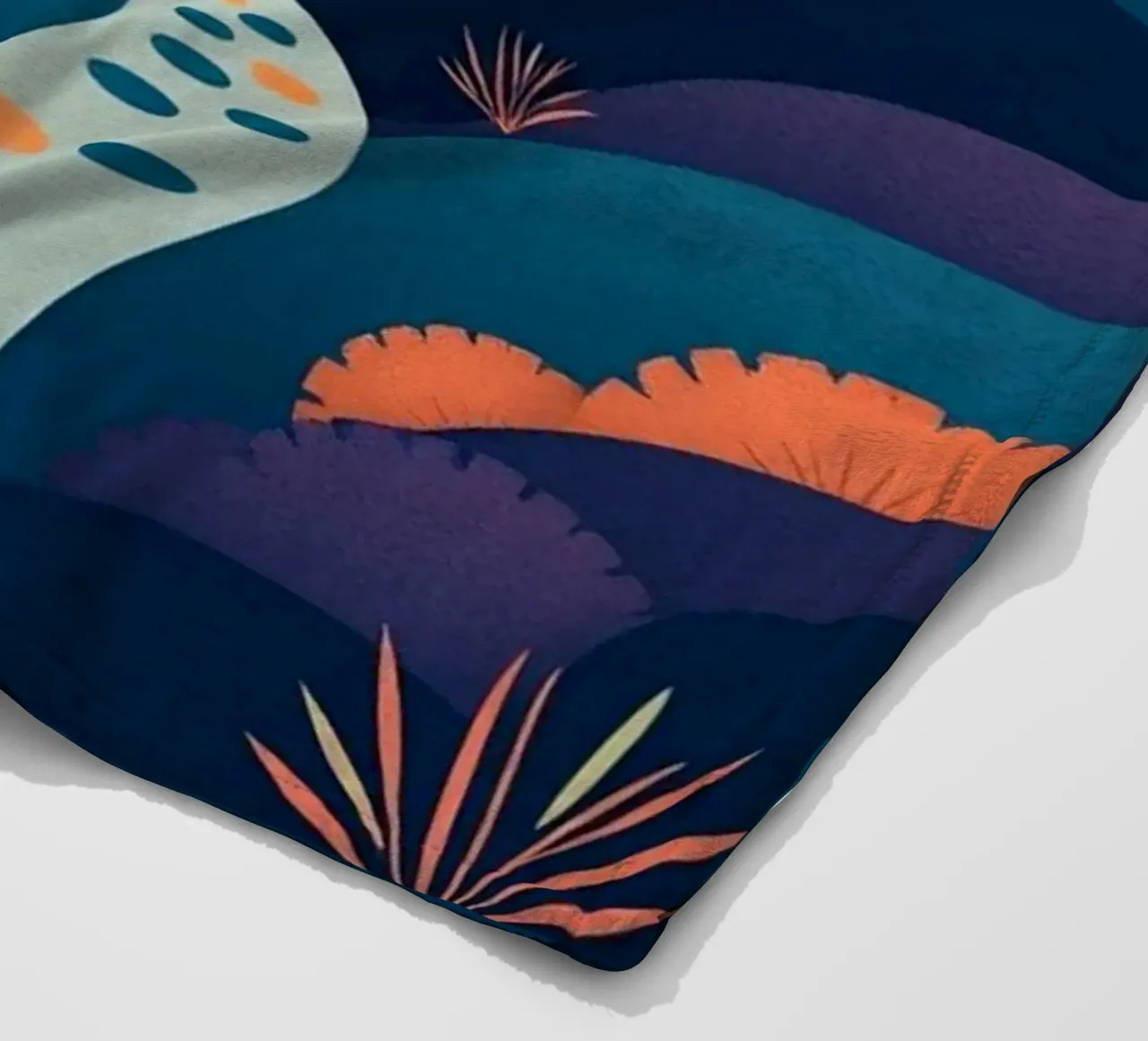 A Serene Path Under the Full Moon and Twinkling Stars fleece blanket by Artistic-shop