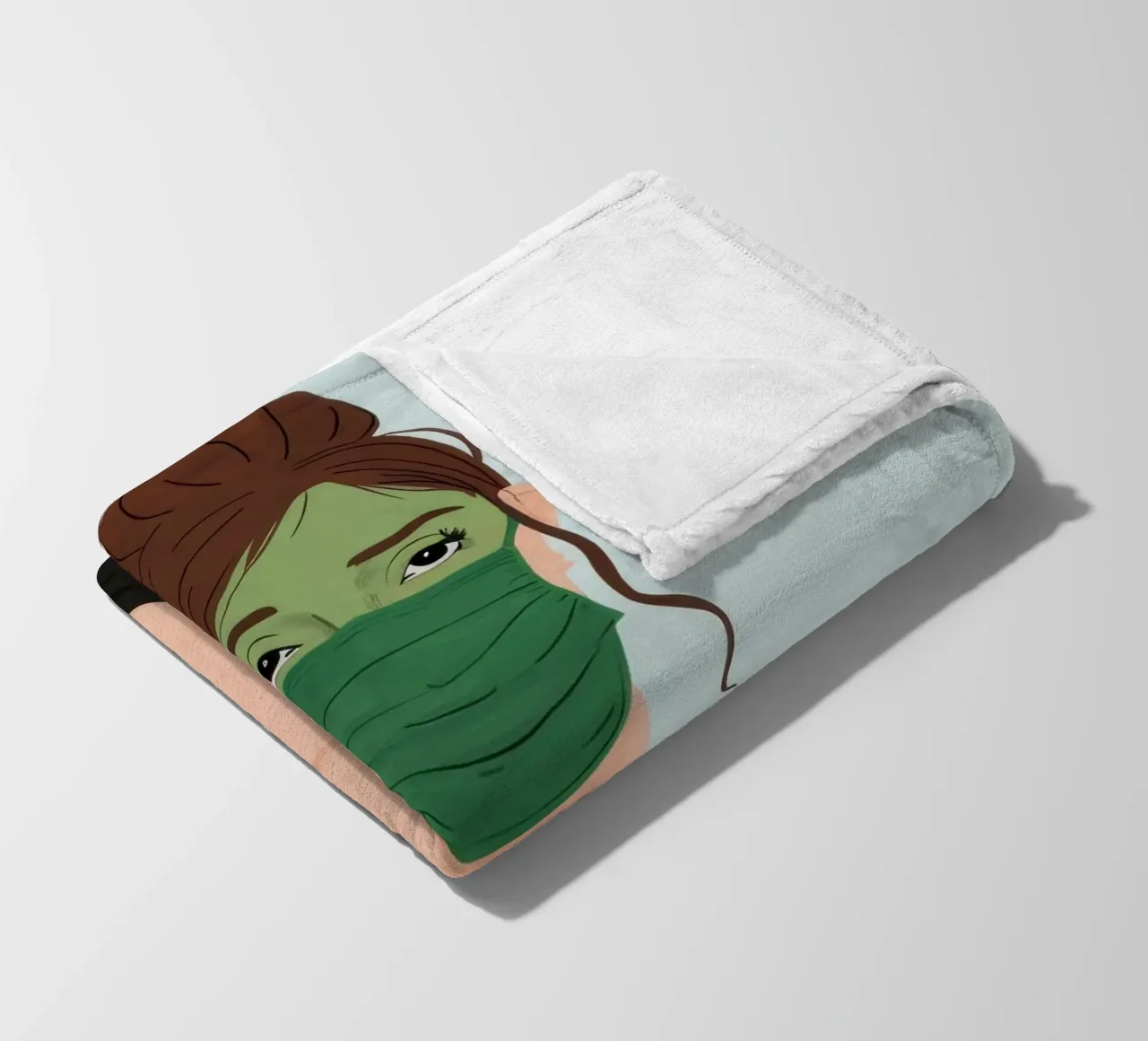 Maschera verde per l'autocura coperta in pile da Peak Delusion