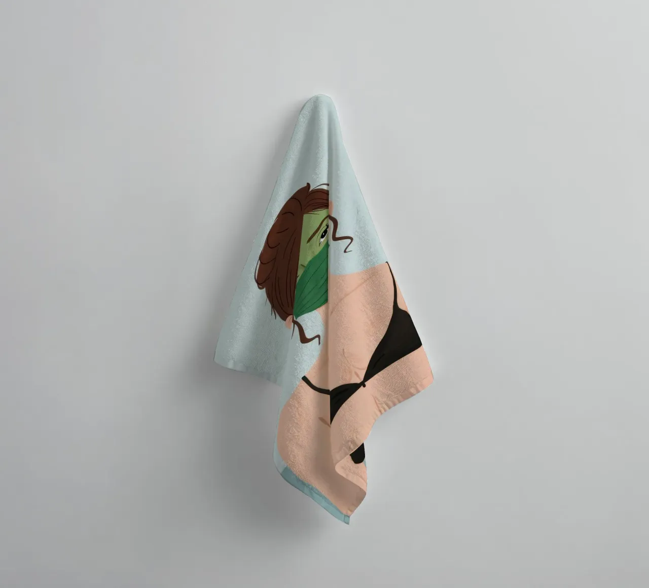 Maschera verde per l'autocura asciugamano da bagno da Peak Delusion