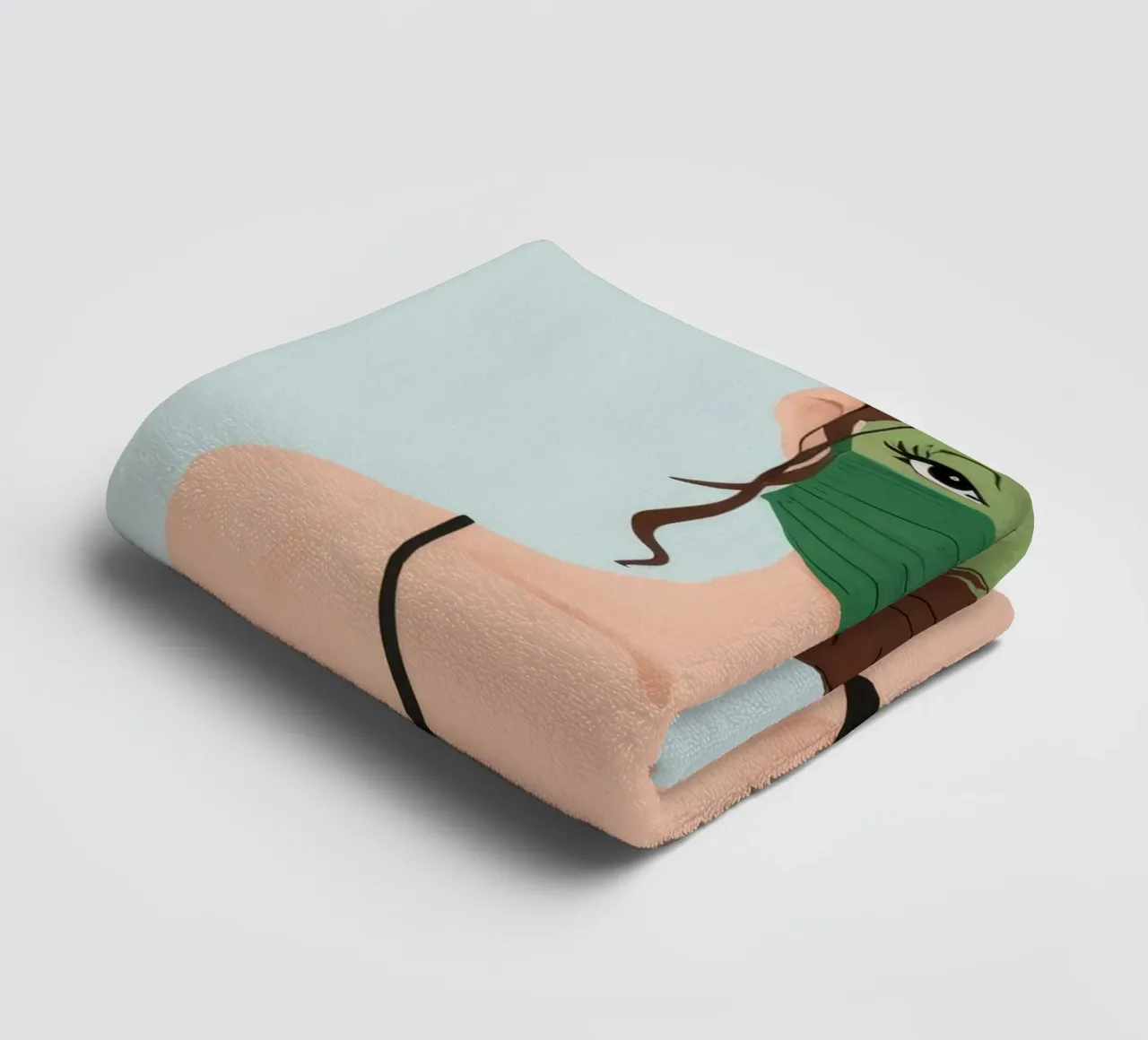 Maschera verde per l'autocura asciugamano da bagno da Peak Delusion