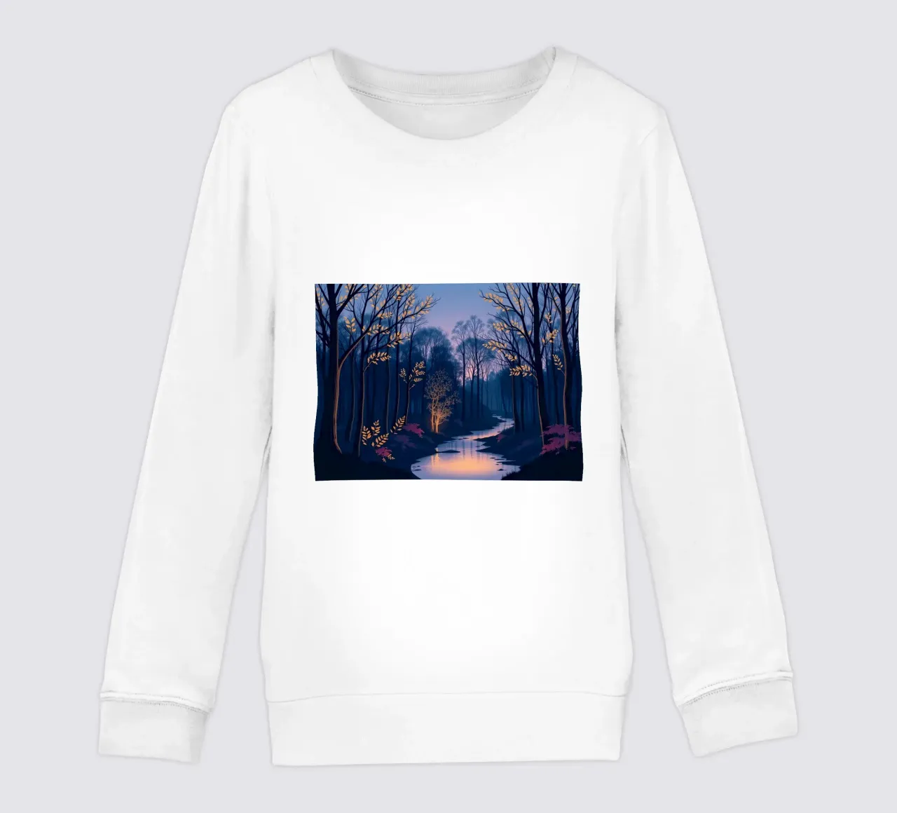 Un tranquillo crepuscolo nella foresta incantata felpa bambino da Artistic-shop