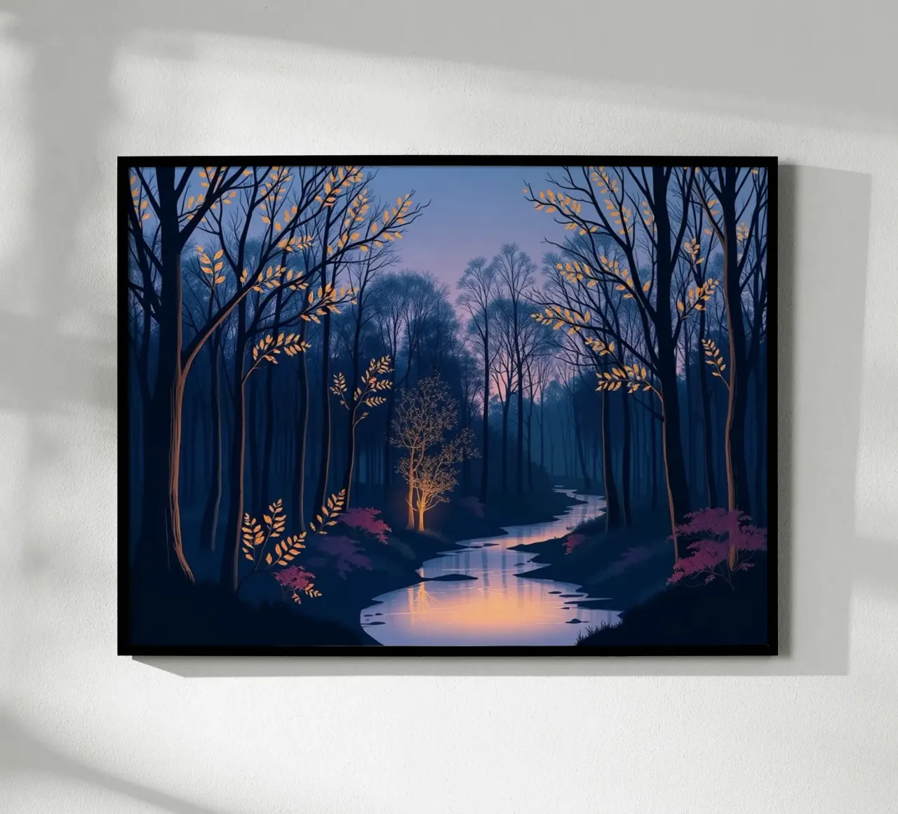 Een rustige schemering in het betoverde bos hahnemühle van Artistic-shop