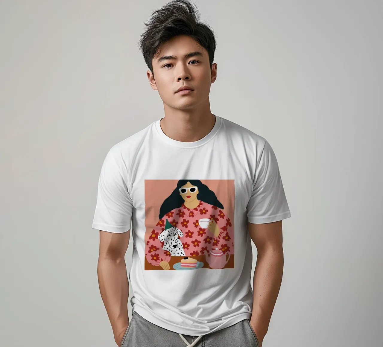 L'ora del tè dalmata t-shirt da Peak Delusion