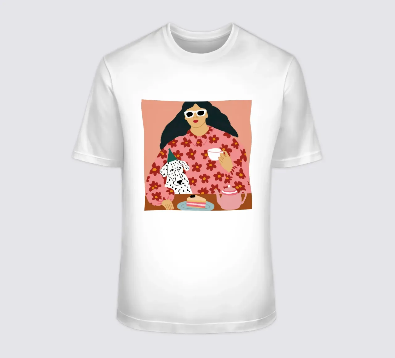 L'ora del tè dalmata t-shirt da Peak Delusion