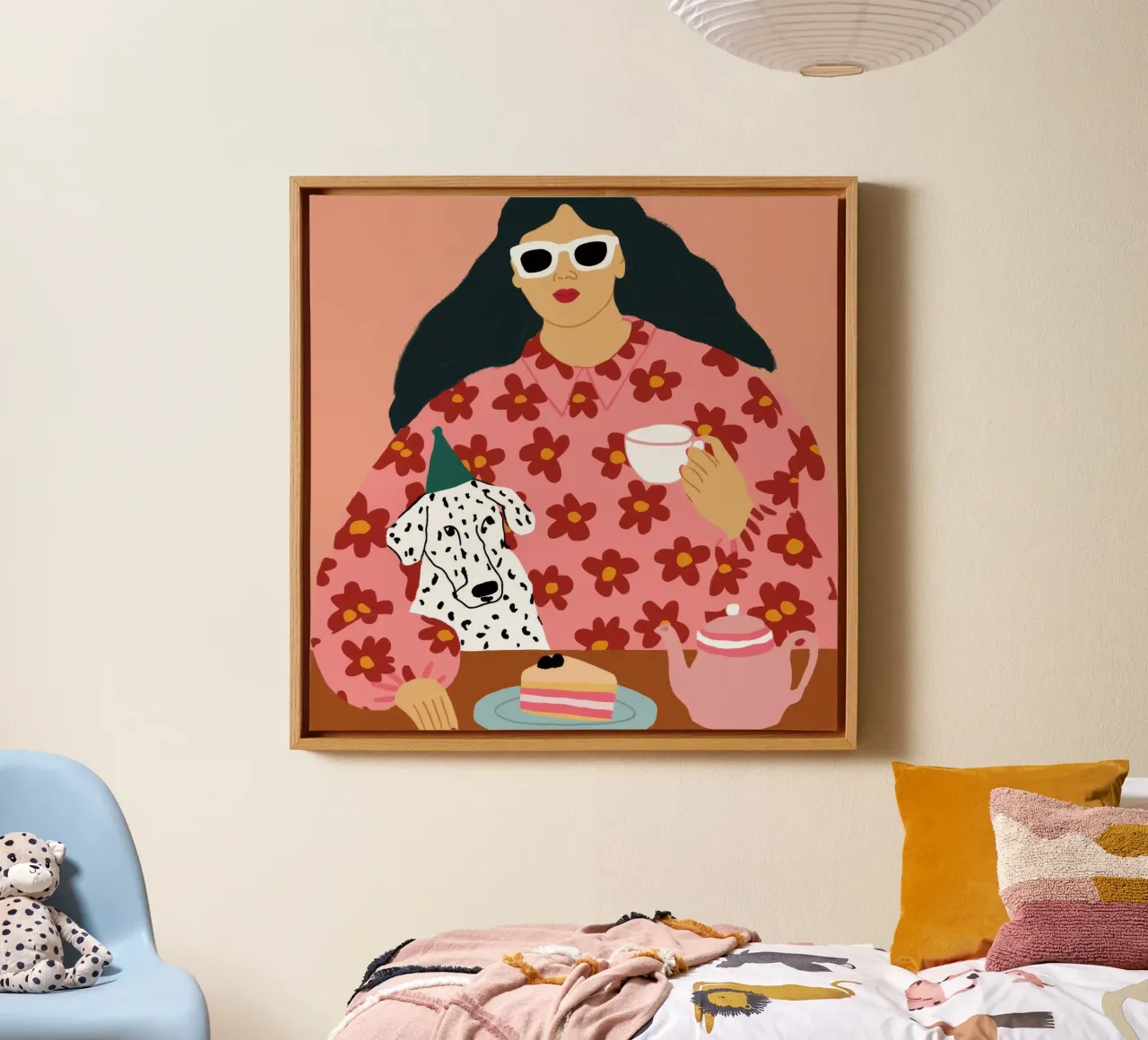 Dalmatische theetijd canvas met Baklijst van Peak Delusion