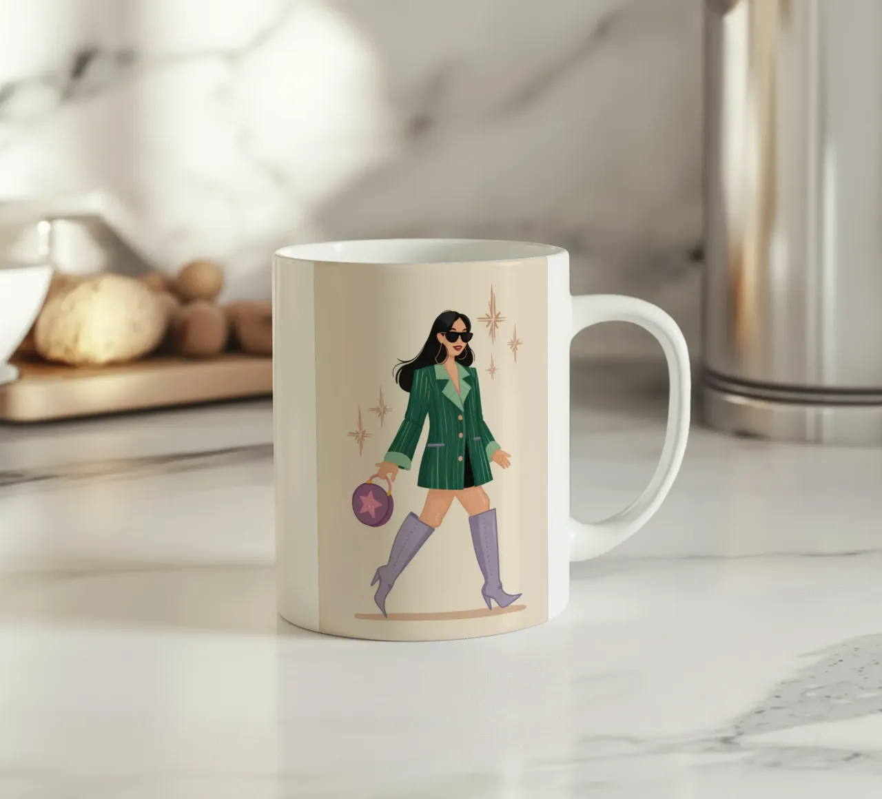 Passo del cappotto verde tazza in ceramica da Peak Delusion