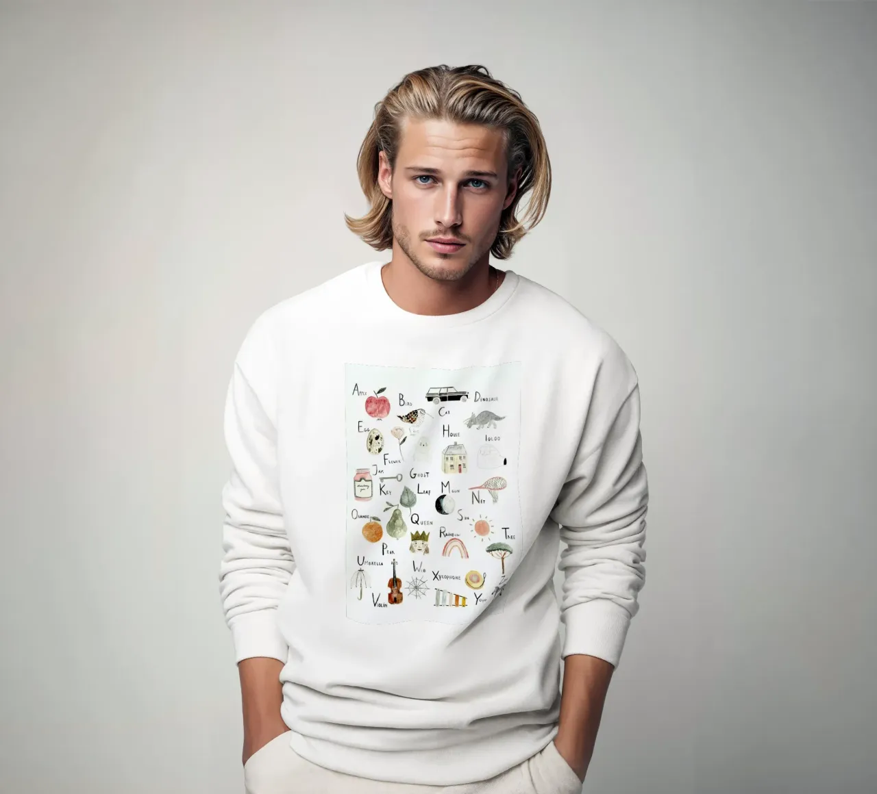 Abc sweatshirt van Isabelle Vandeplassche