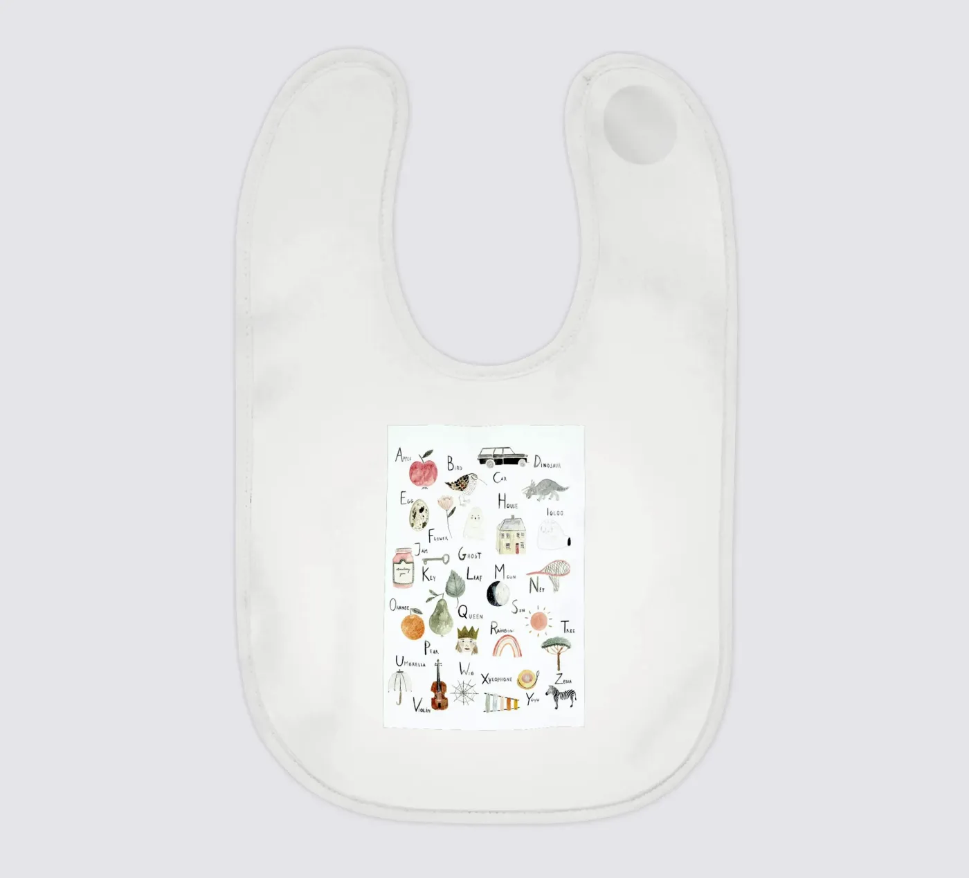 Abc baby bib by Isabelle Vandeplassche