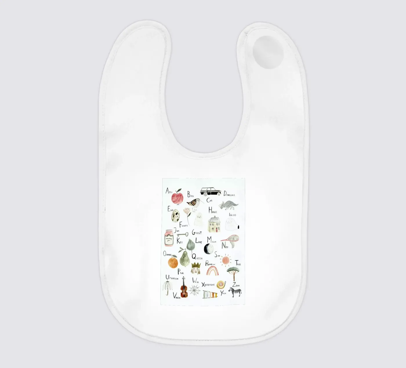 Abc baby bib by Isabelle Vandeplassche
