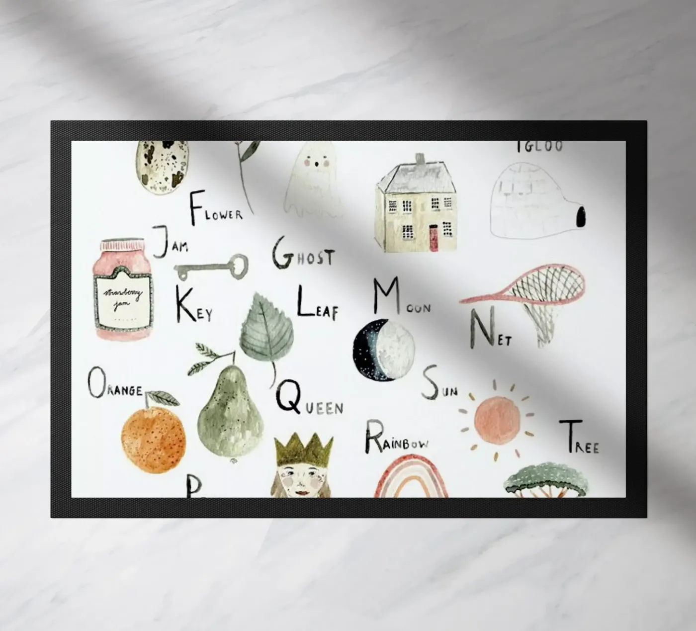 Abc doormat by Isabelle Vandeplassche