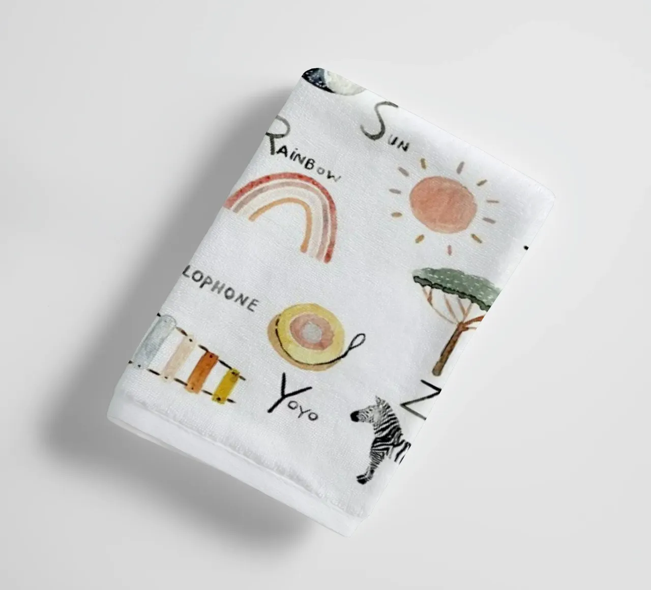 Abc towel by Isabelle Vandeplassche