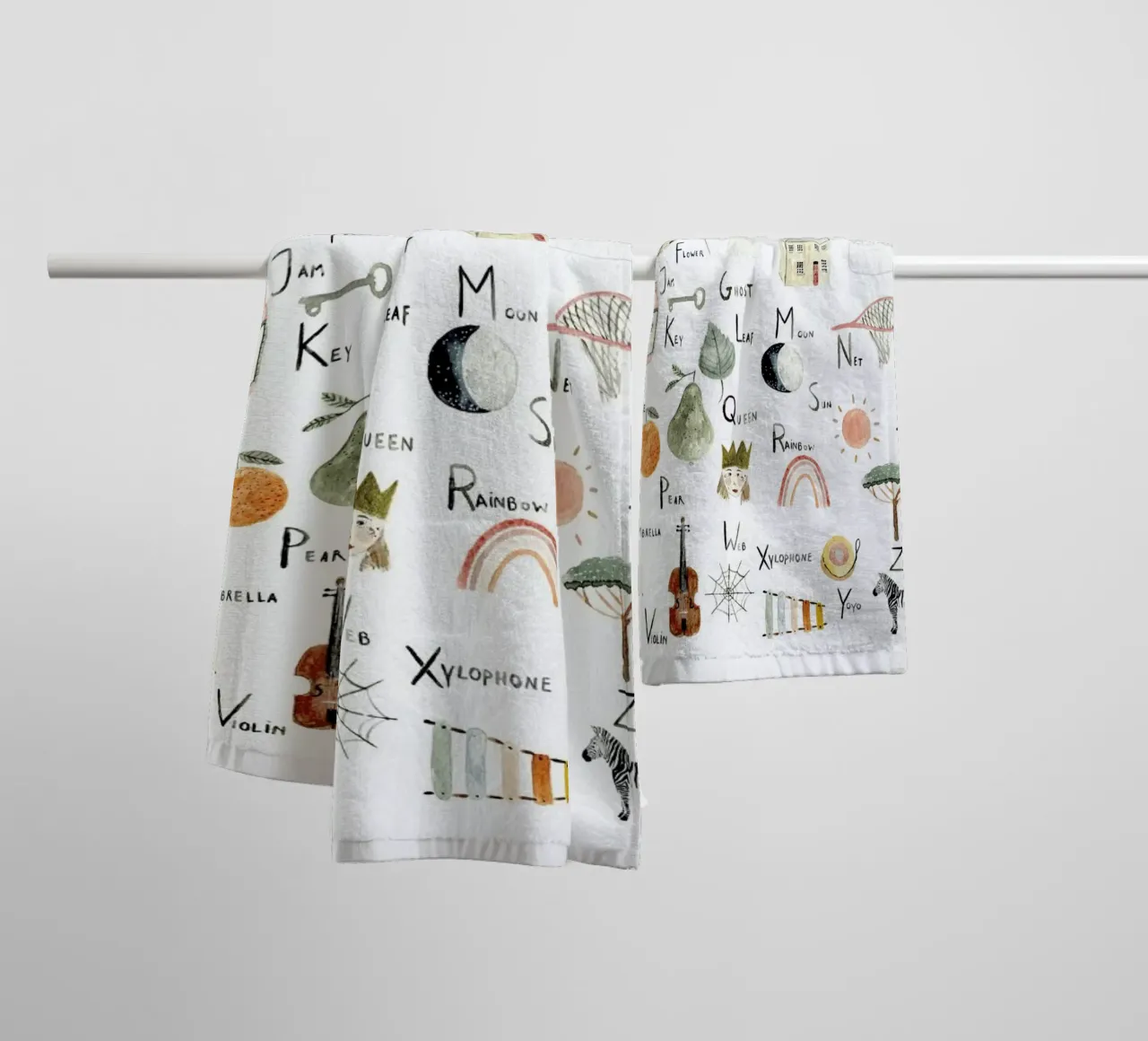 Abc towel by Isabelle Vandeplassche