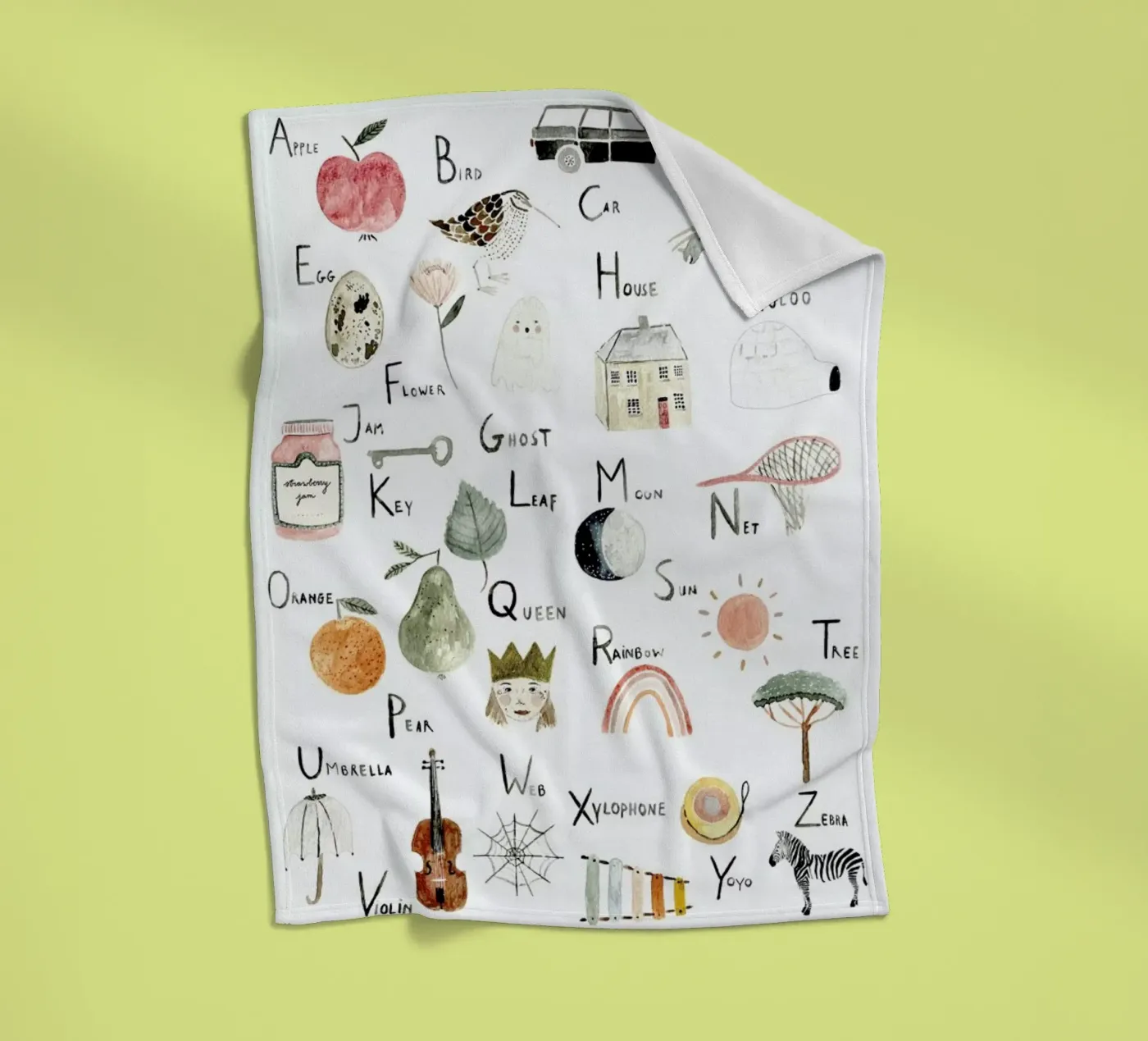 Abc Fleecedecke von Isabelle Vandeplassche