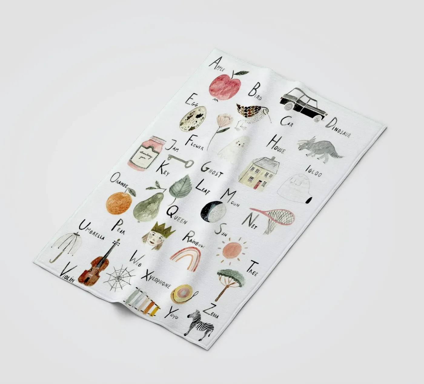 Abc Fleecedecke von Isabelle Vandeplassche