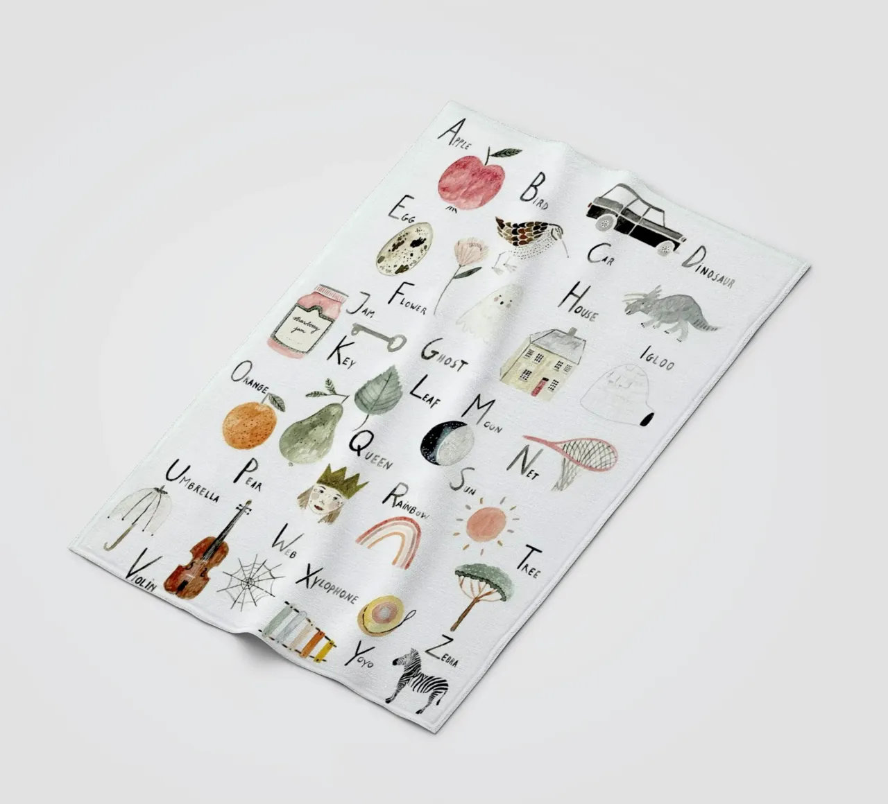 Abc fleecedeken van Isabelle Vandeplassche