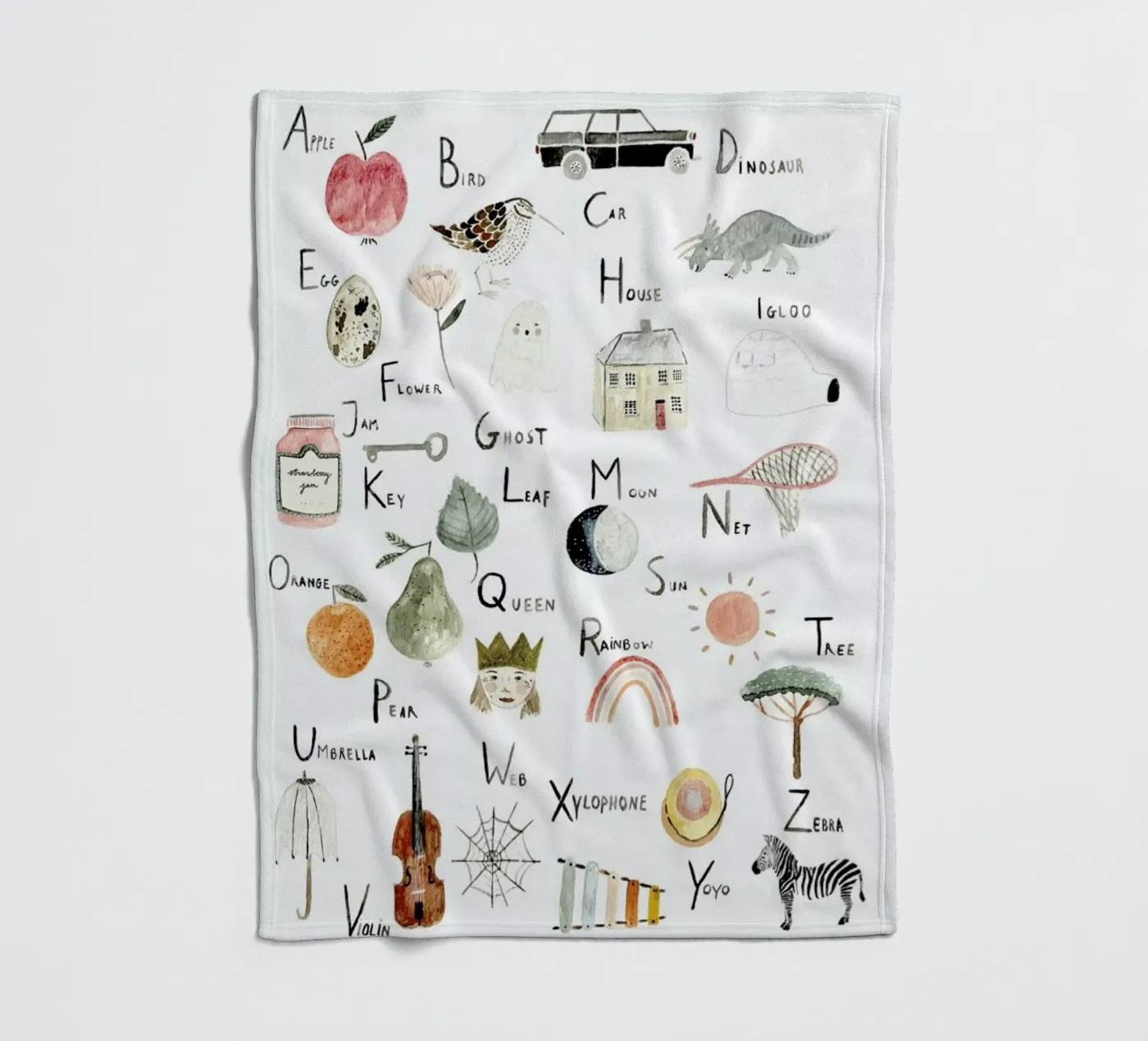 Abc Fleecedecke von Isabelle Vandeplassche