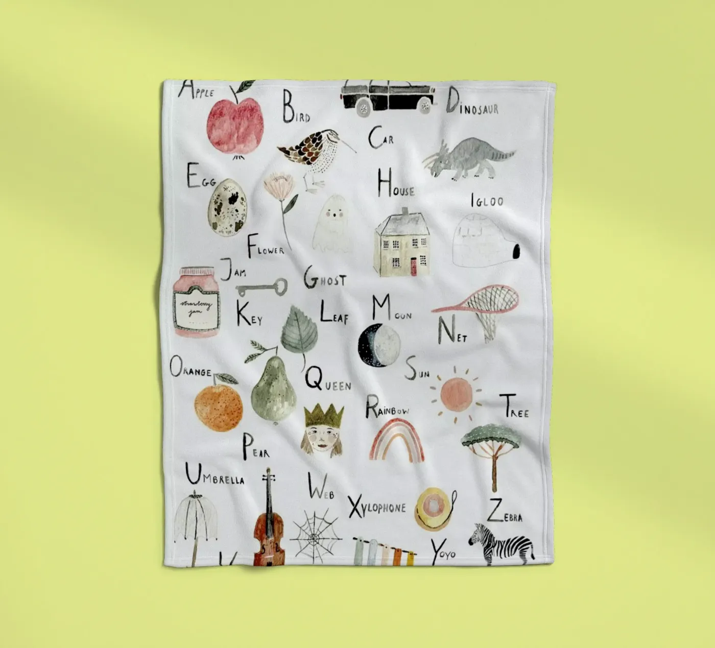 Abc Fleecedecke von Isabelle Vandeplassche