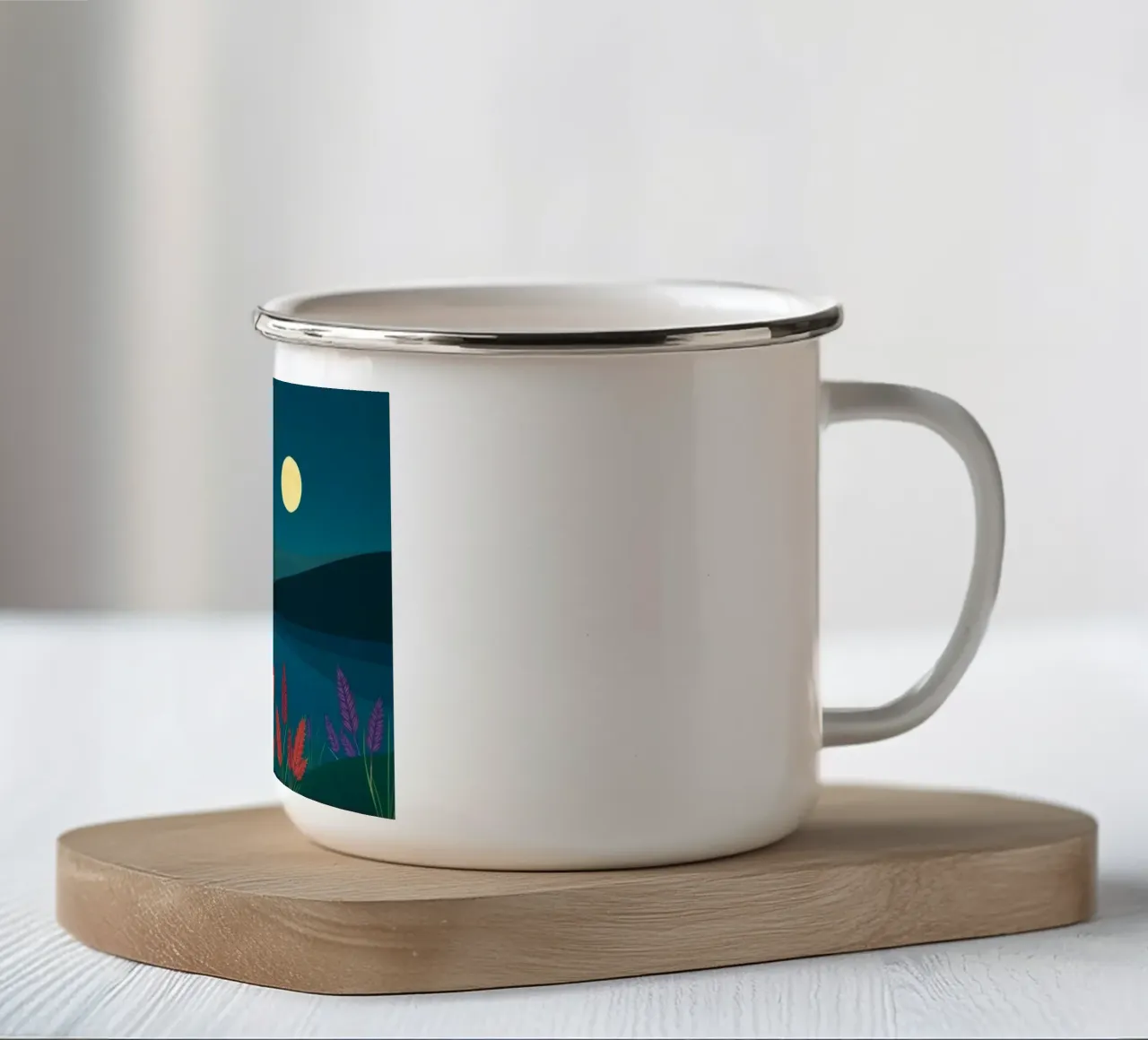 Un paesaggio tranquillo tazza in smalto da Artistic-shop