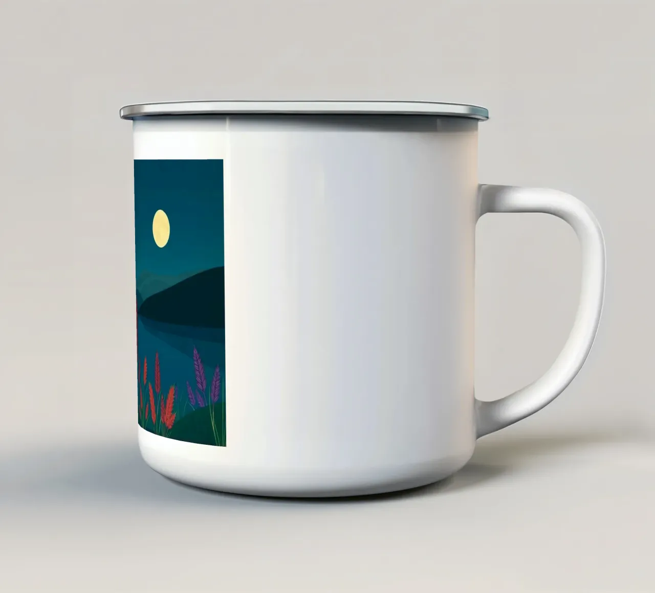 Un paesaggio tranquillo tazza in smalto da Artistic-shop