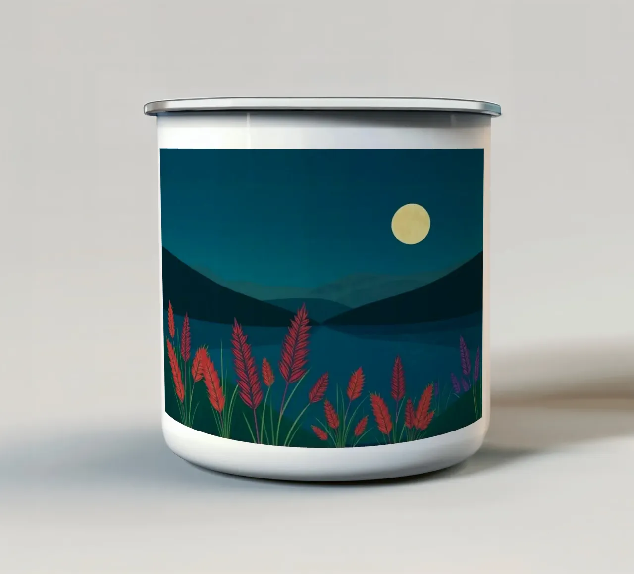 Un paesaggio tranquillo tazza in smalto da Artistic-shop
