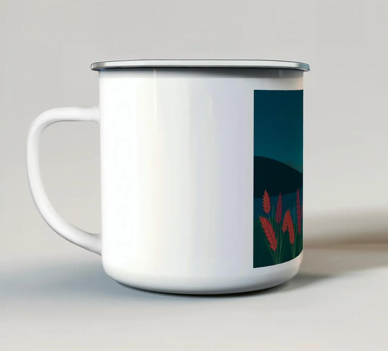 Un paesaggio tranquillo tazza in smalto da Artistic-shop