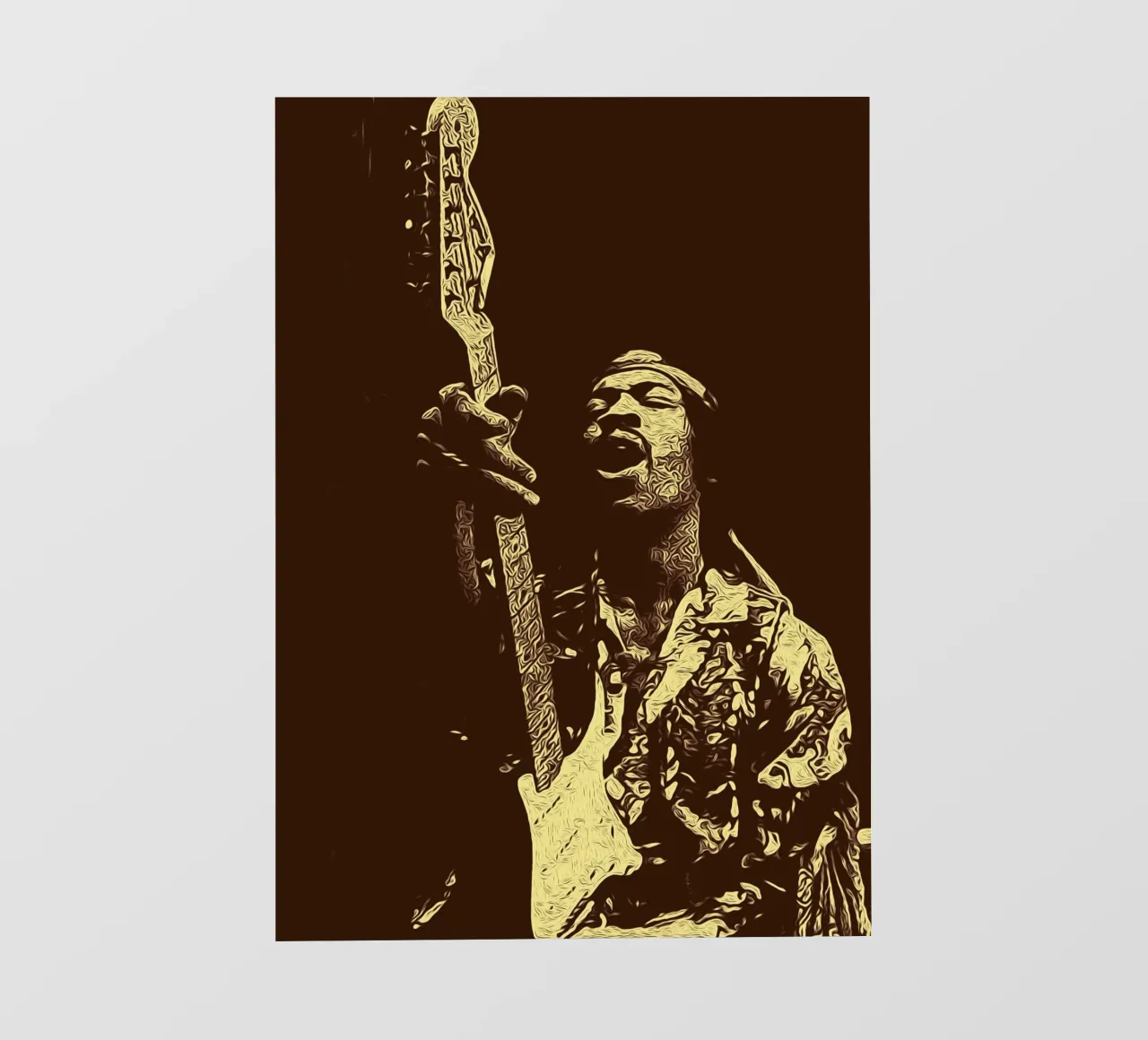 Chitarristi di tutti i tempi Jimi Hendrix pellicola backlit da singpentinksale