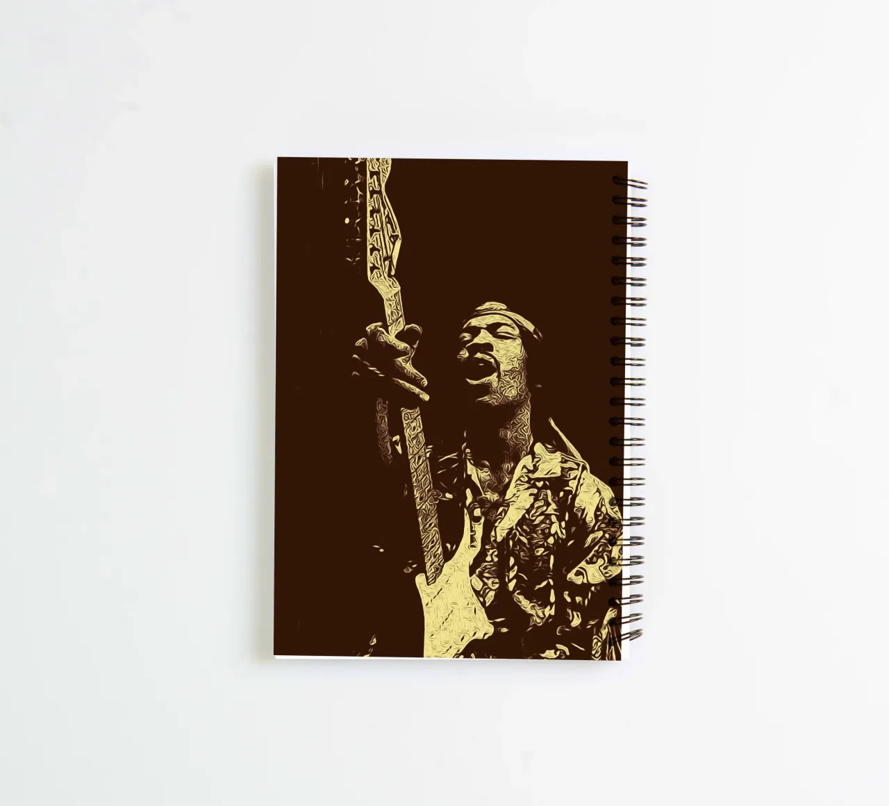 Guitarists of all time Jimi Hendrix spiral notebook by singpentinksale