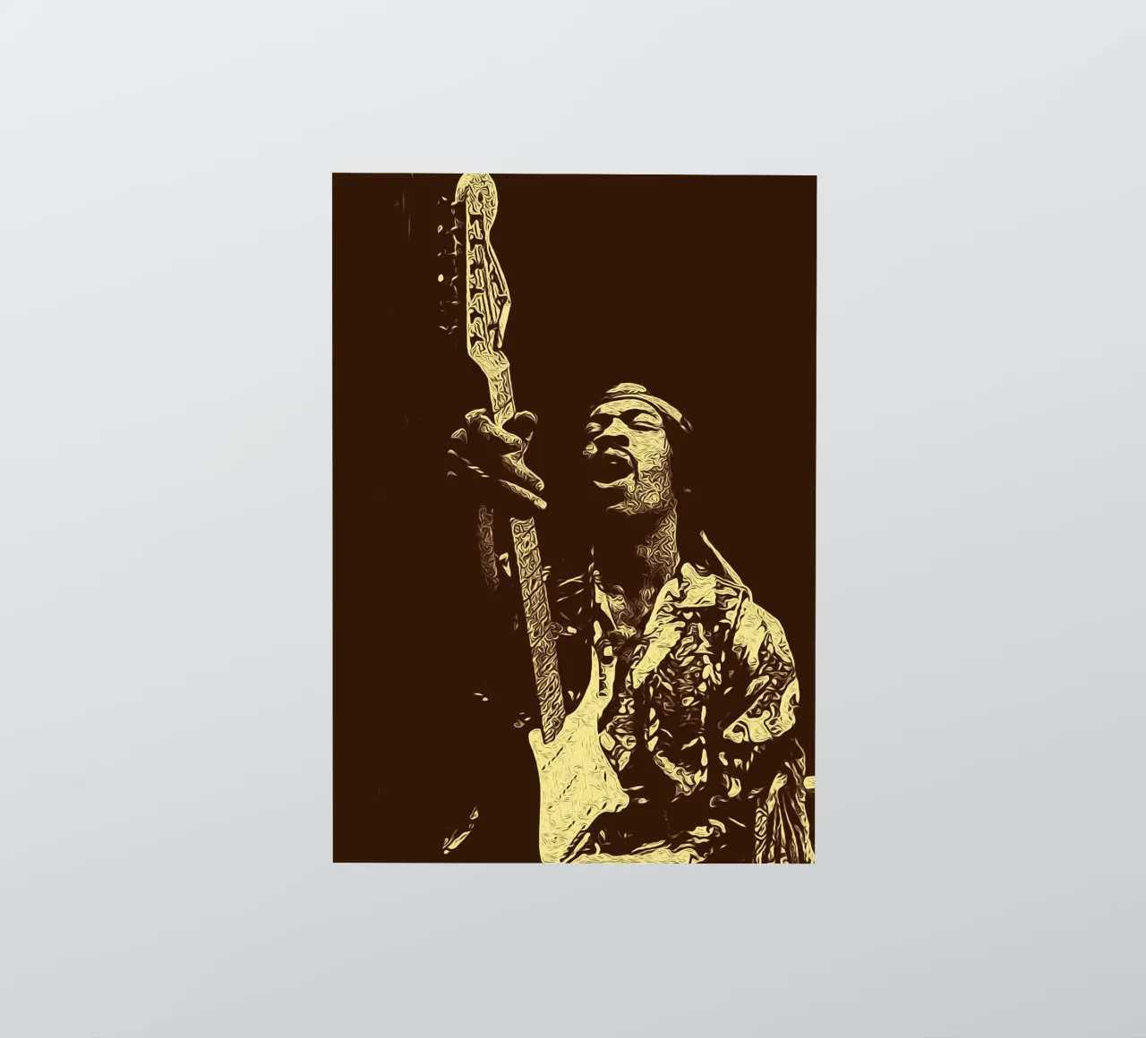 Chitarristi di tutti i tempi Jimi Hendrix adesivo da singpentinksale