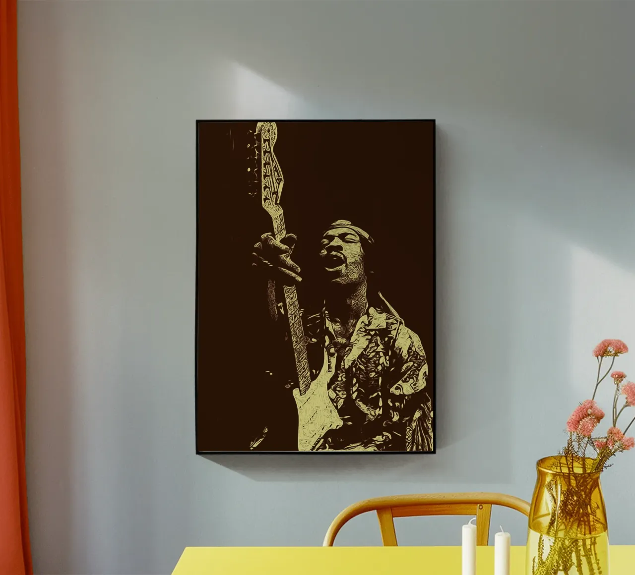 Chitarristi di tutti i tempi Jimi Hendrix plexiglass da singpentinksale