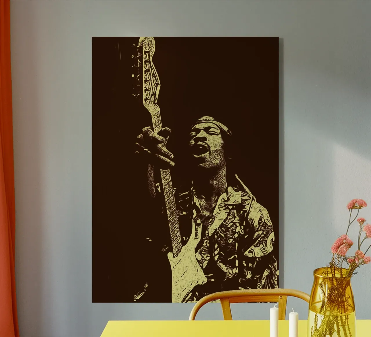 Chitarristi di tutti i tempi Jimi Hendrix plexiglass da singpentinksale