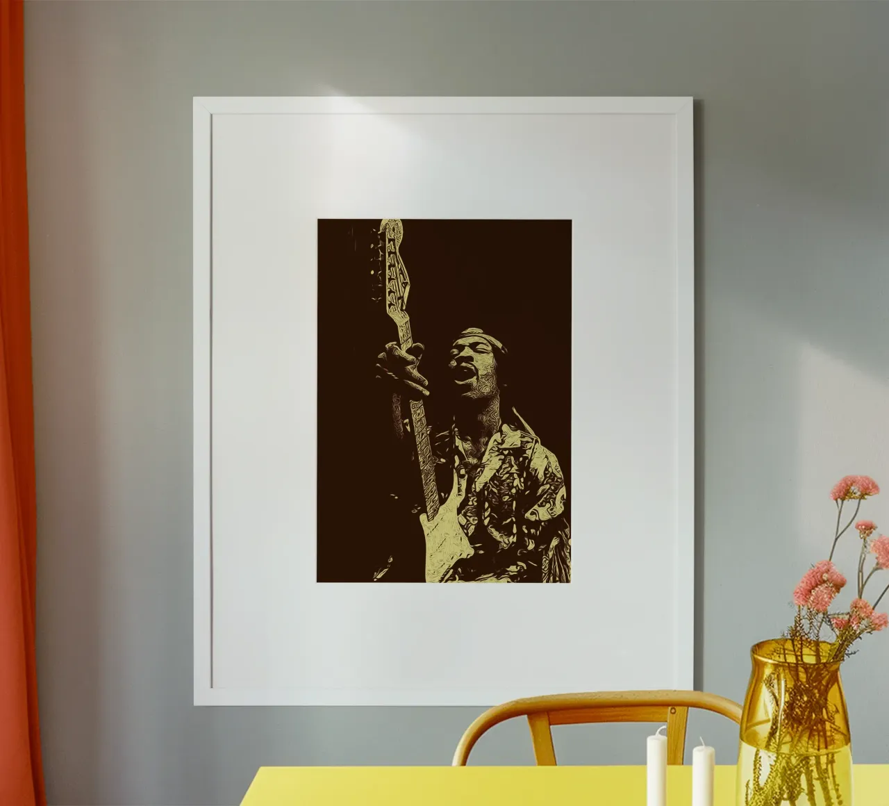 Chitarristi di tutti i tempi Jimi Hendrix carta hahnemühle da singpentinksale
