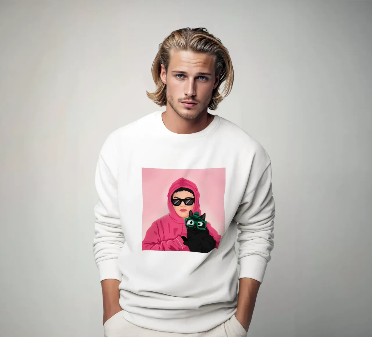 Sweat à capuche rose Enigma sweat de Peak Delusion