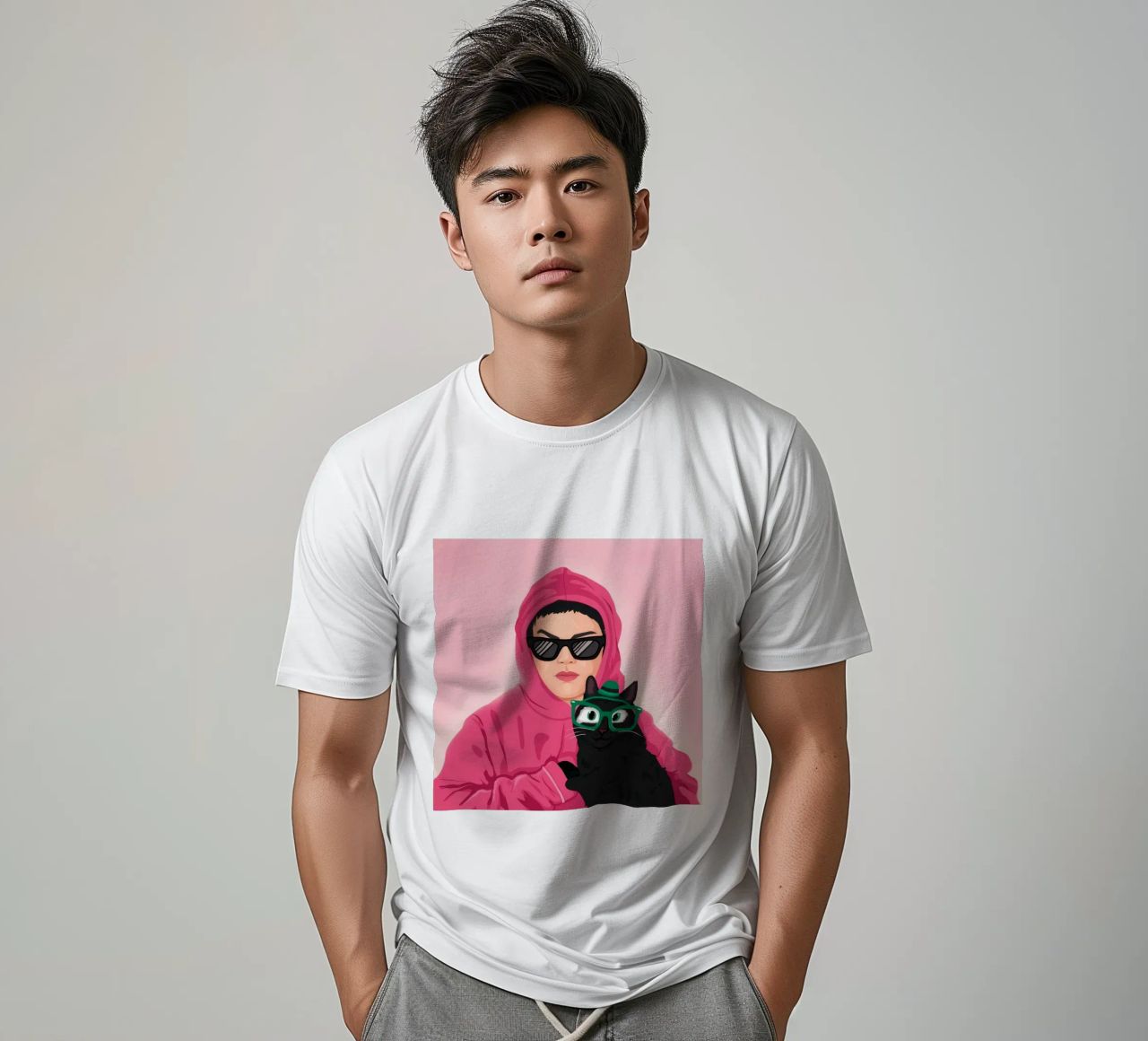Felpa con cappuccio rosa Enigma t-shirt da Peak Delusion